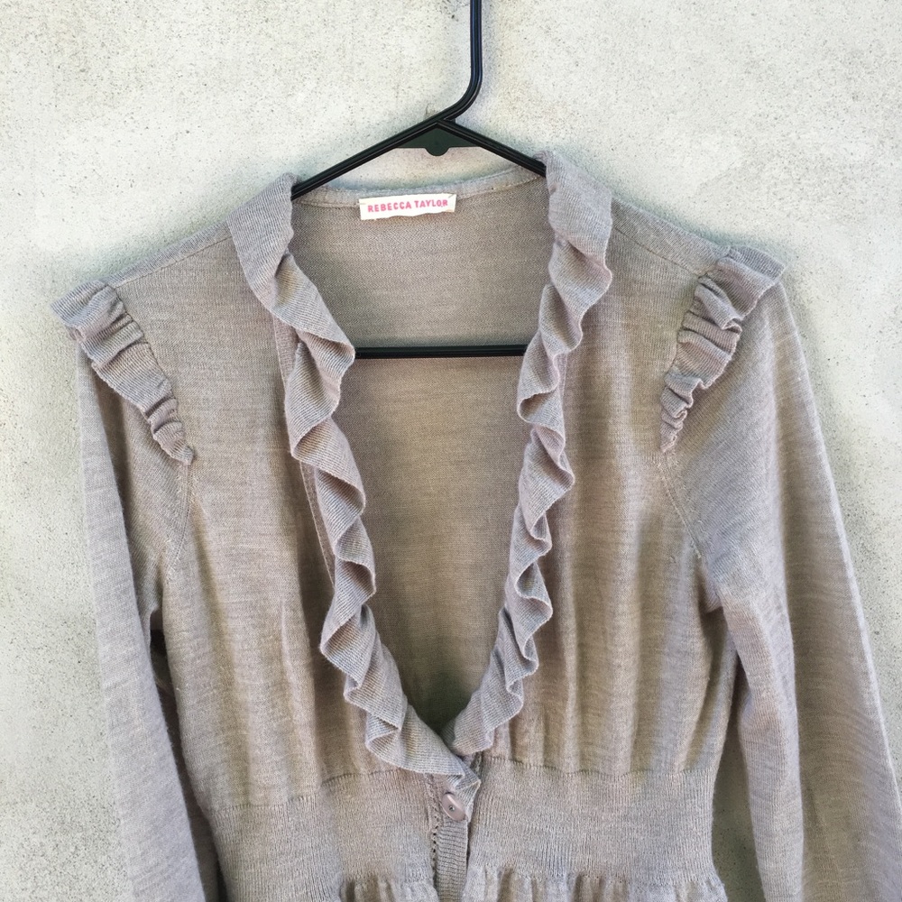 Rebecca Taylor Ruffle Cardigan - Picture 4 of 8